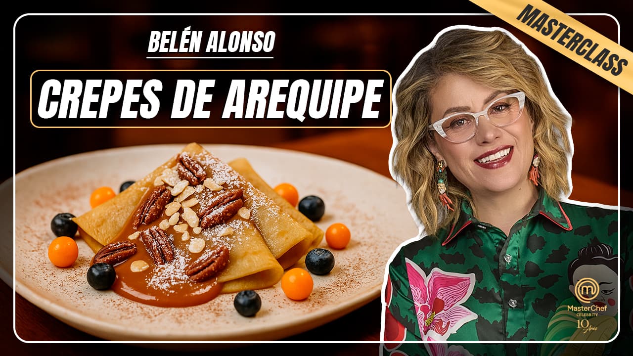 Crepe de arequipe hecho por la chef Belén Alonso