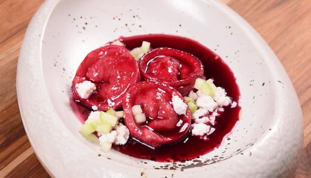 Receta de tortellini de manzana con ricota