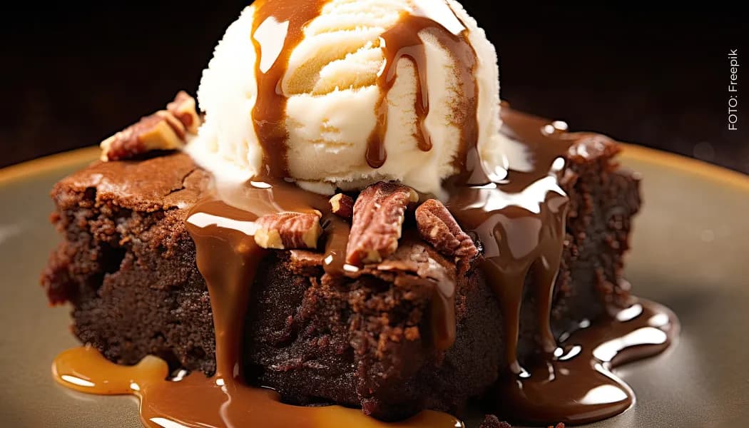 Receta brownie con salsa de arequipe salado Receta brownie con salsa de arequipe salado