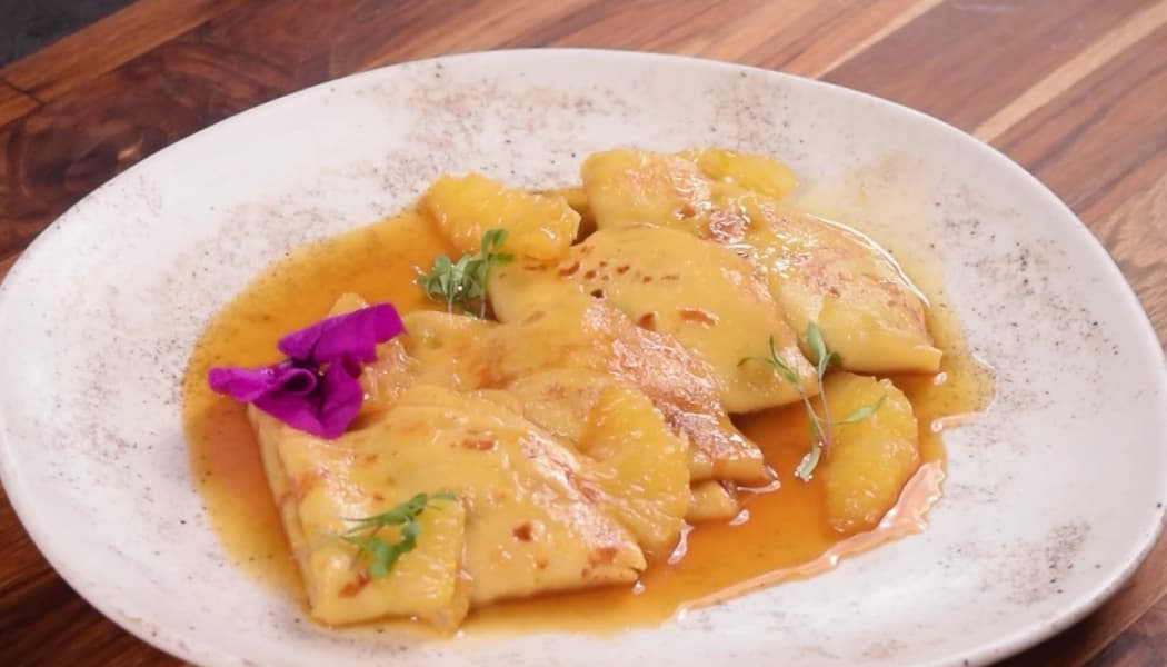 Crepe con naranja Crepe con naranja