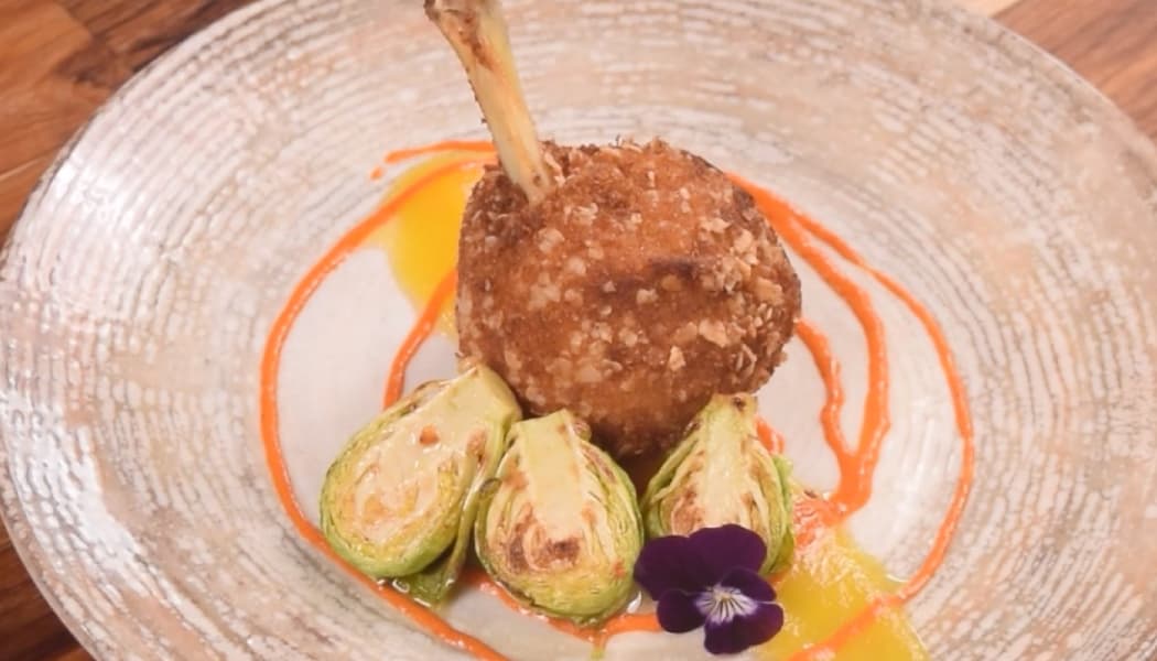 Pollo con coles de bruselas asadas Pollo con coles de bruselas asadas