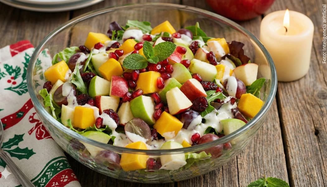Ensalada navideña de manzana Ensalada navideña de manzana