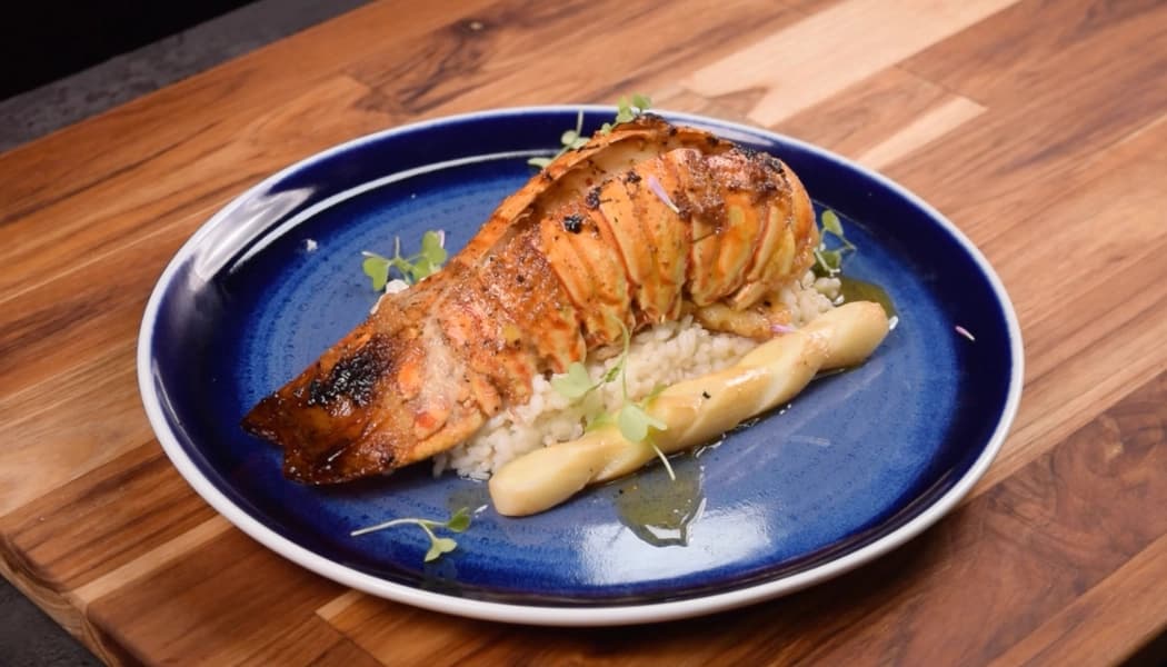 Risotto de titote con langosta Risotto de titote con langosta