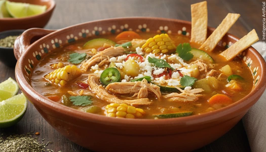 Sopa mexicana de pollo casera Sopa mexicana de pollo casera
