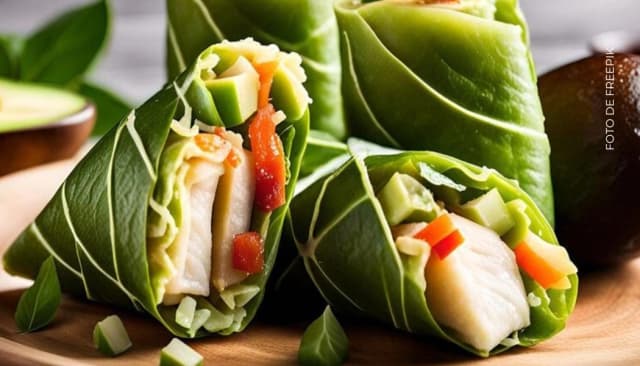 Receta tacos de lechuga con pollo y mango image_alt