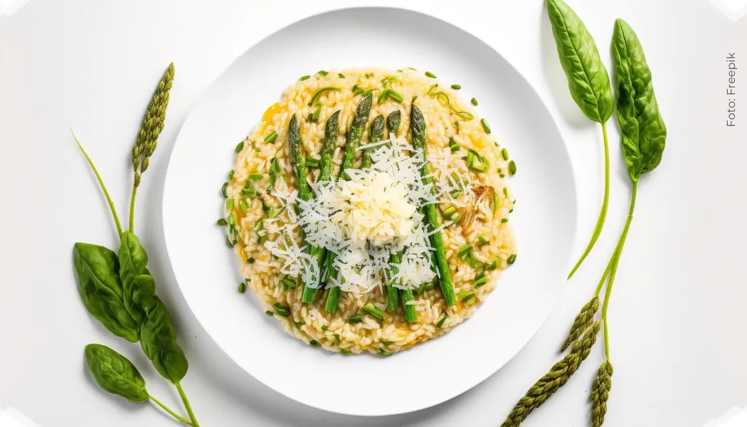 Receta risotto de espárragos y limón con queso Receta risotto de espárragos y limón con queso