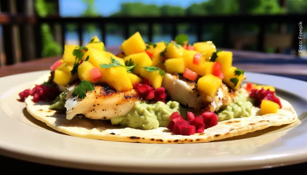 Tacos de pescado con ensalada tacos de pescado con ensalada