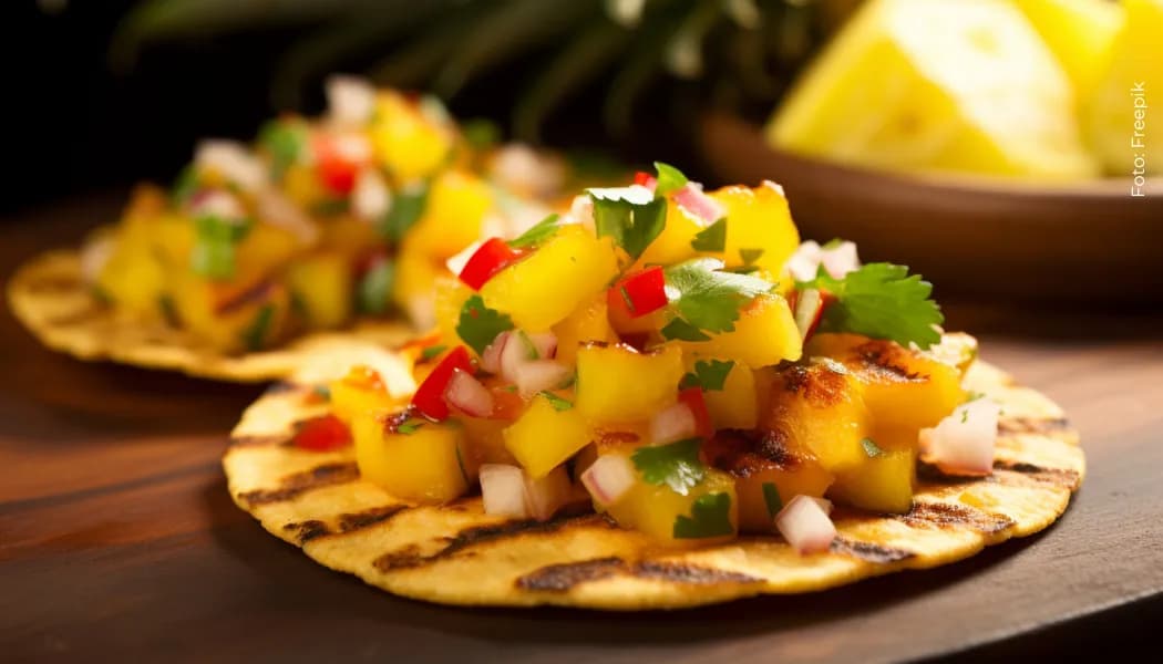 Receta tacos de setas al pastor con piña y aguacate Receta tacos de setas al pastor con piña y aguacate